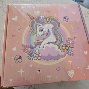 Pastel Rainbow Unicorn Keepsake Box Includes Shoulder Bag, Blanket. Diary, New